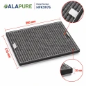 Alapure HFK3975 Compatible met Miele Koolstoffilter DKF19-P / FWKM-1423 (2 St.)