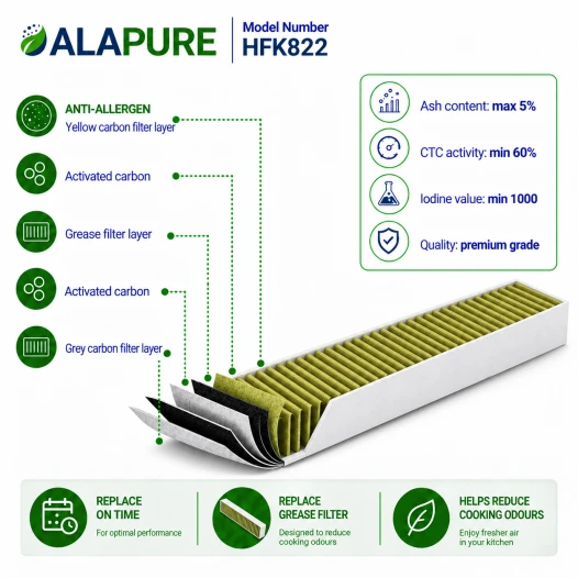 Alapure CleanAir filter geschikt voor Siemens HZ381700 / 17000822