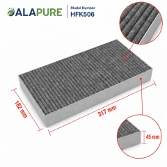 Alapure CleanAir Active-Koolfilter geschikt voor Bosch 11018621 / AA210110 / 11010506