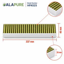 Alapure CleanAir Plus Koolstoffilter geschikt voor Bosch 17005507 / LZ21WWB16 (8 St)