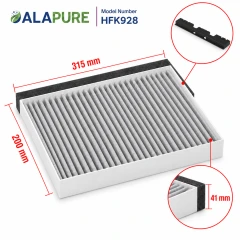 Alapure CleanAir Koolstoffilter geschikt voor Neff 11049702 / 11026771 / Z5102X1 / 00705432