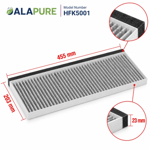 Alapure CleanAir Koolstoffilter geschikt voor Siemens 17006837 / 11025805 / LZ45510