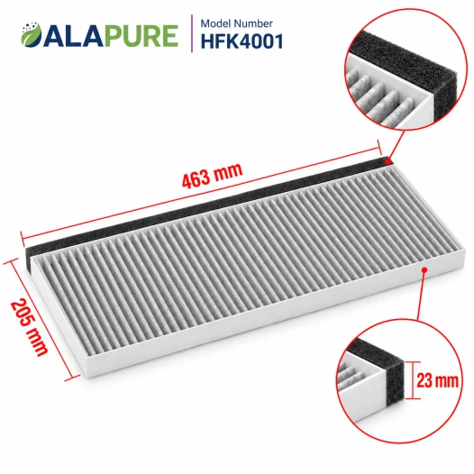 Alapure CleanAir Koolstoffilter geschikt voor Neff 20004001 / 11025806