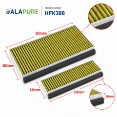 Alapure CleanAir Plus Koolstoffilter geschikt voor Neff 17005406 / Z51AFB1X6 (set)