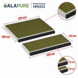 Alapure CleanAir Plus Koolstoffilter geschikt voor Siemens LZ11BKB16 / 17008127 (3st.)