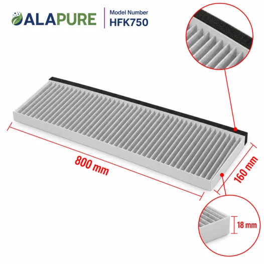 Alapure CleanAir Koolstoffilter geschikt voor Siemens 17006774 / LZ16IBB14