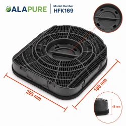 Alapure Koolstoffilter geschikt voor Fagor 71X1522 / Type 200 / CHF200/1 / DKF42 (2st.)