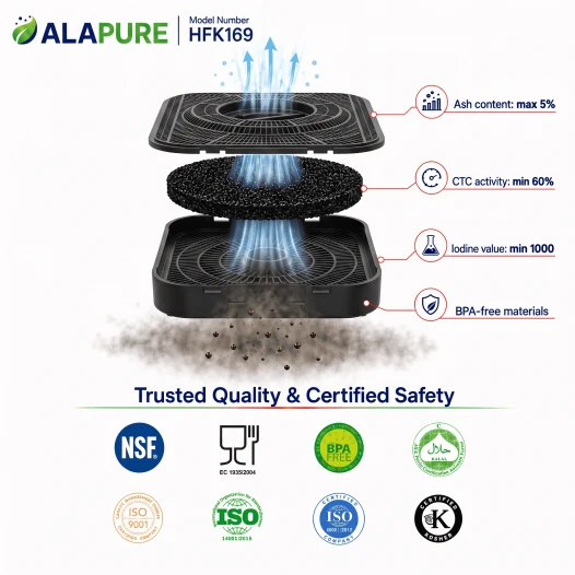 Alapure Koolstoffilter geschikt voor Husqvarna MCFE14 / 9029800605 (2st.)