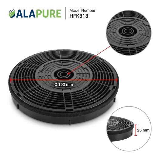 Alapure HFK818 koolstoffilter geschikt voor Gorenje Koolstoffilter 784407