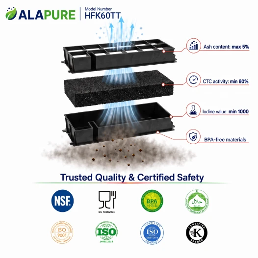 Alapure Koolstoffilter geschikt voor Electrolux MCFE18 / 4055356002 / Type 60