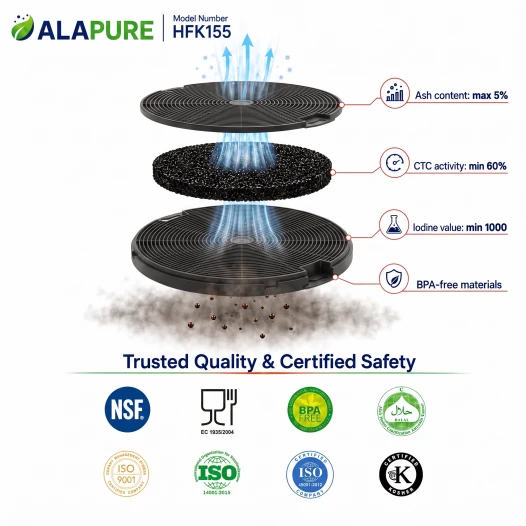 Alapure Koolstoffilter geschikt voor Faber 112.0067.942 (2-pack)