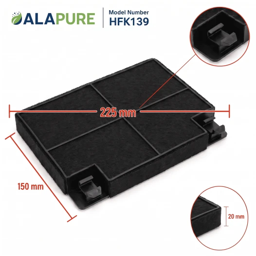 Alapure Koolstoffilter geschikt voor AEG MCFE16 / 9029800621 / EFF55