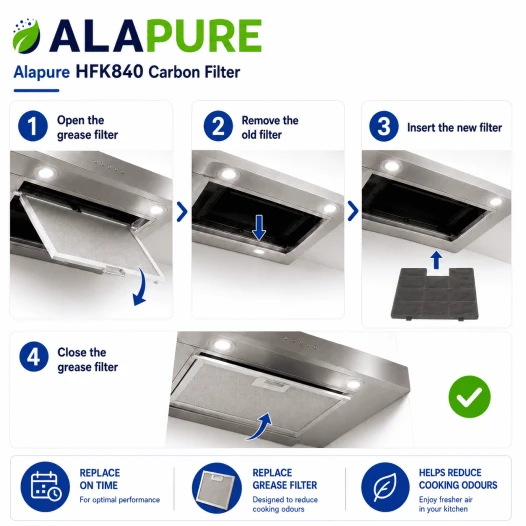 Alapure HFK840 koolstoffilter geschikt voor Amica Koolstoffilter KF 17142 / KF17142