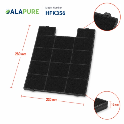 Alapure Koolstoffilter geschikt voor Amica FWK 280 / KF17133 / FWK-280