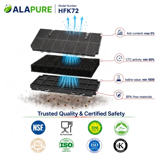 Alapure Koolstoffilter geschikt voor Zanussi MCFB82ST / 9029865806 