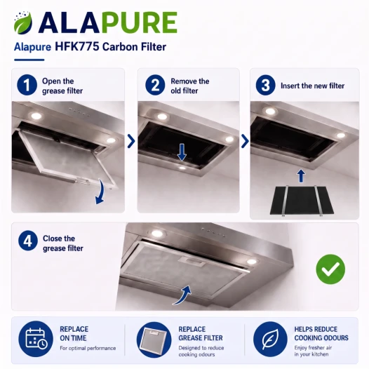 Alapure Koolstoffilter geschikt voor Sauter 74X5766 / AK505AE1 (2St.)