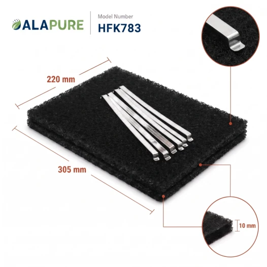 Alapure Koolstoffilter geschikt voor DeDietrich 79X8361 / AK204AE1 (3st.)
