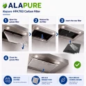 Alapure Koolstoffilter geschikt voor DeDietrich 79X8361 / AK204AE1 (3st.)