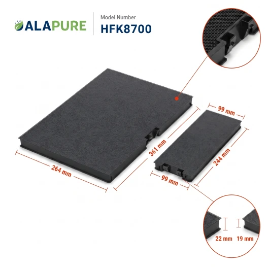 Alapure CleanAir Plus Koolstoffilter geschikt voor Neff 11041790 / Z51AIA0X0