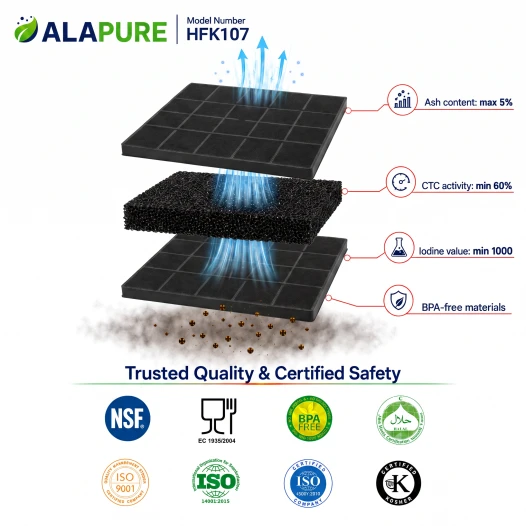 Alapure Koolstoffilter geschikt voor Zanussi MCFB58ST / 9029865848 / MCFB58