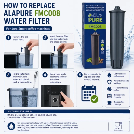 Alapure Waterfilter geschikt voor Jura Smart