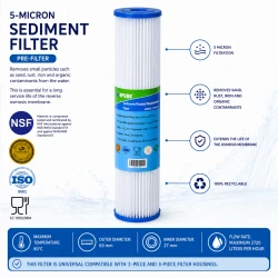Alapure 20 inch Pre-Filter Sediment 5 Micron ALA-PPL20-05