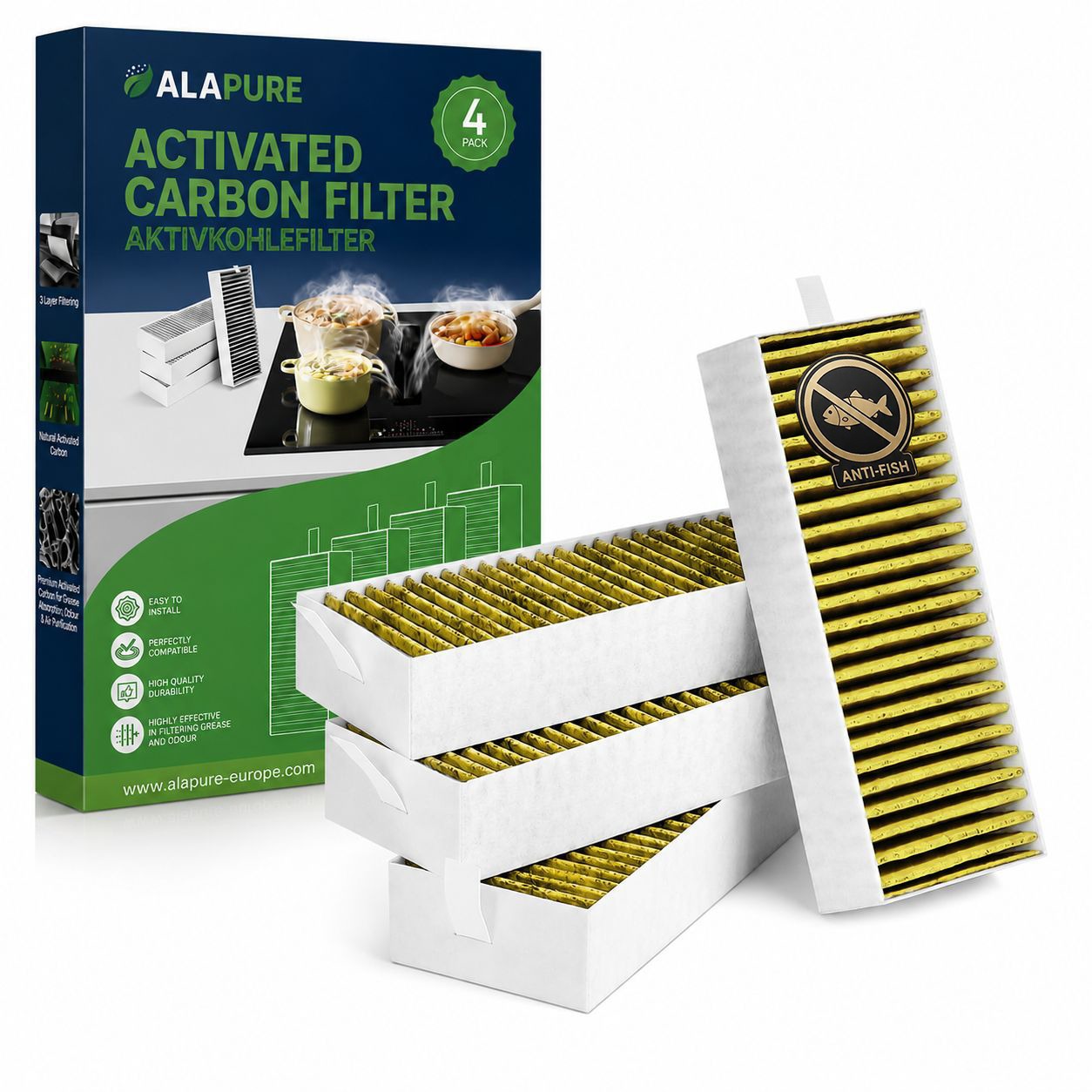 CleanAir Anti-Vis voor Gaggenau CA282111 / 17007505 / 17004796 Koolstoffilter