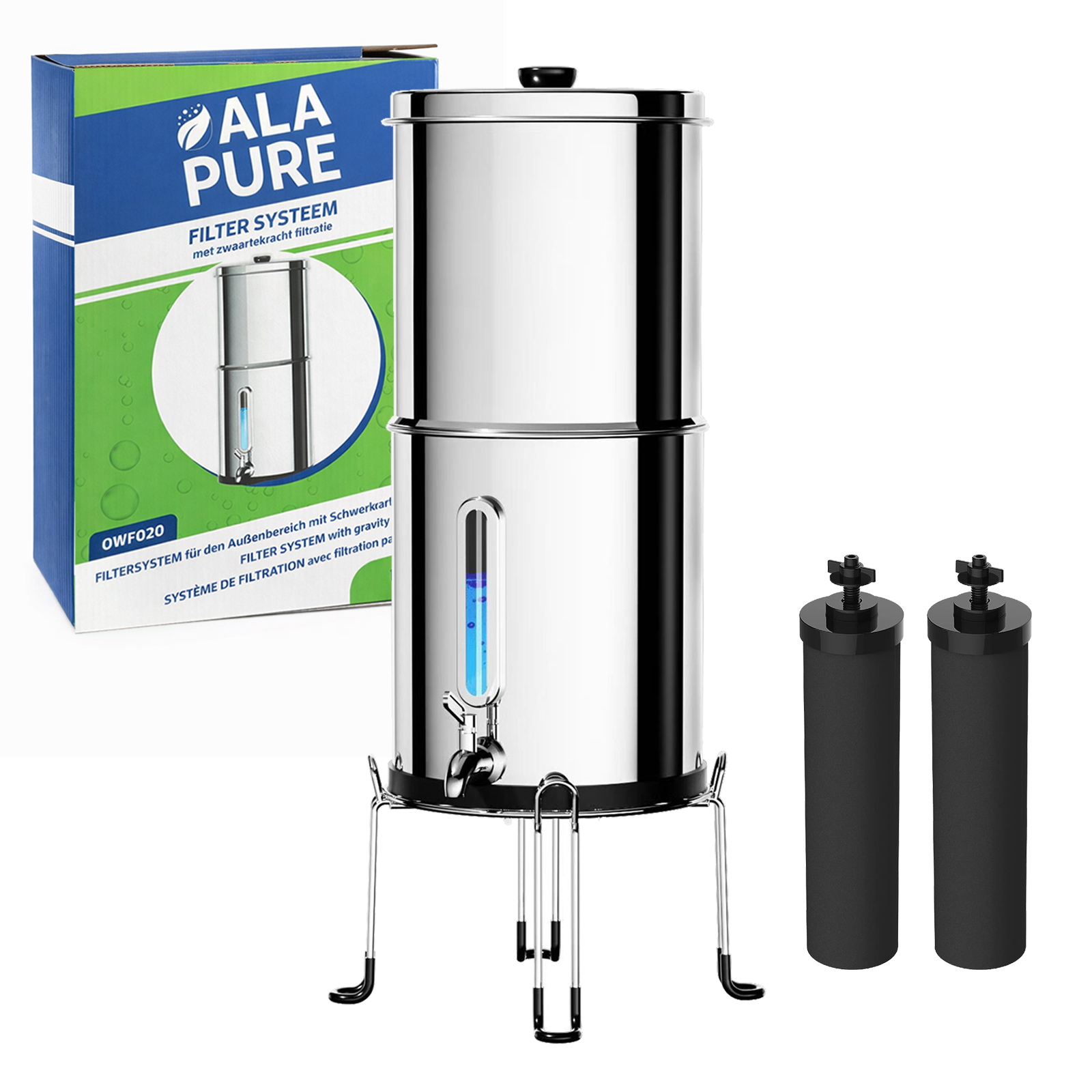 Alapure OWF020 identiek aan Berkey Big RVS 8,5 liter SET