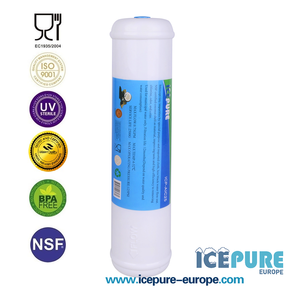 Alapure Inline Carbon Waterfilter BIG ALA-AIC25