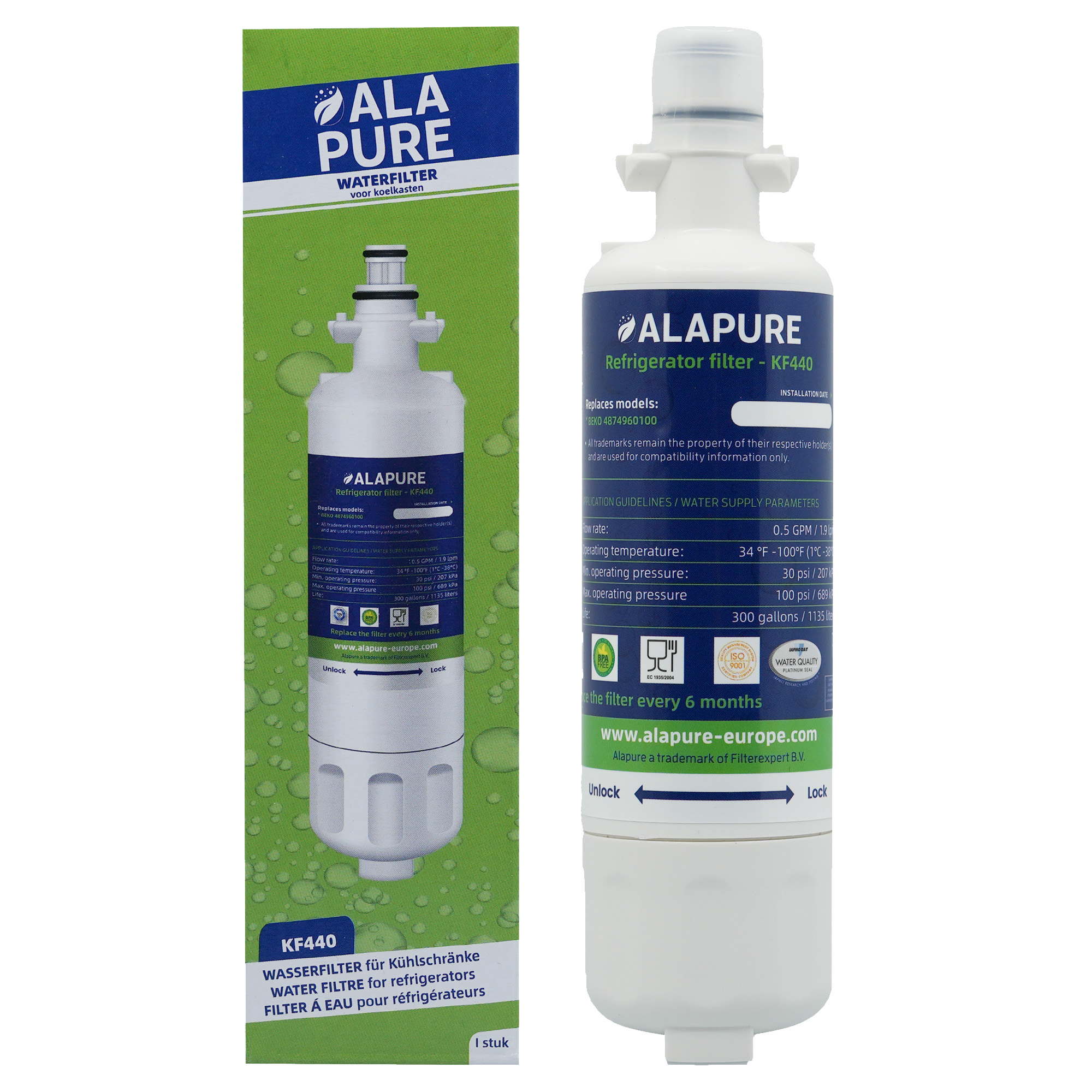 Waterfilter voor LG 4874960100
